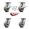 Service Caster 6 Inch Thermoplastic Caster Set with Roller Bearing 4 Swivel Lock and 2 Brake SCC-35S620-TPRRF-SLB-BSL-2-BSL-2 - alternate 3